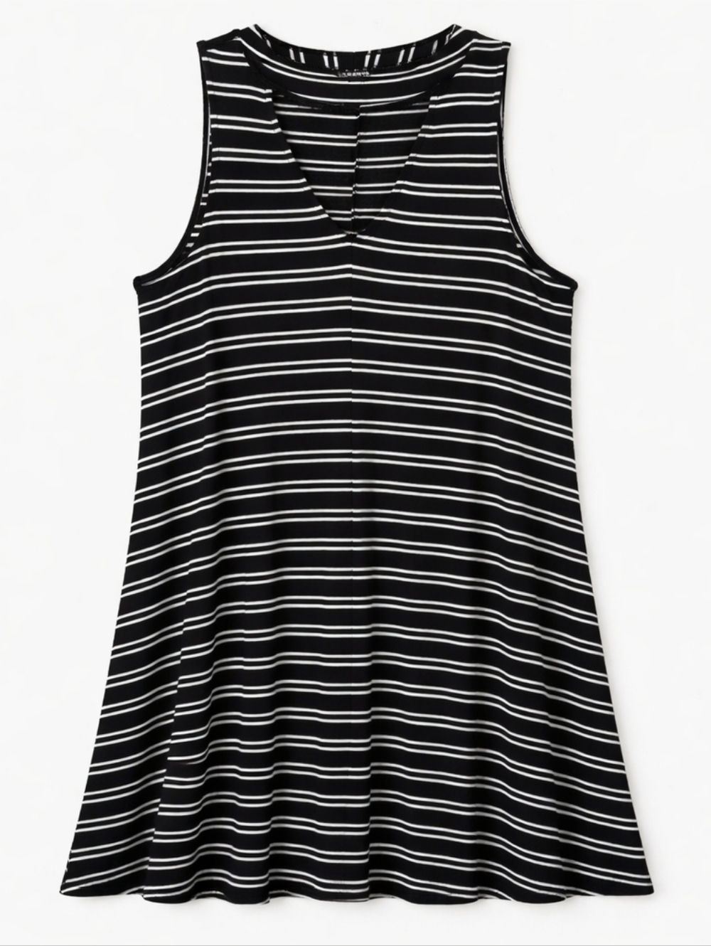 Torrid Black White Striped Swing Dress Size 1 (14/16) Sleeveless
